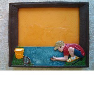 Cabela's Handcrafted and Handpainted Fishboy Picture Frame, 4" x 6"